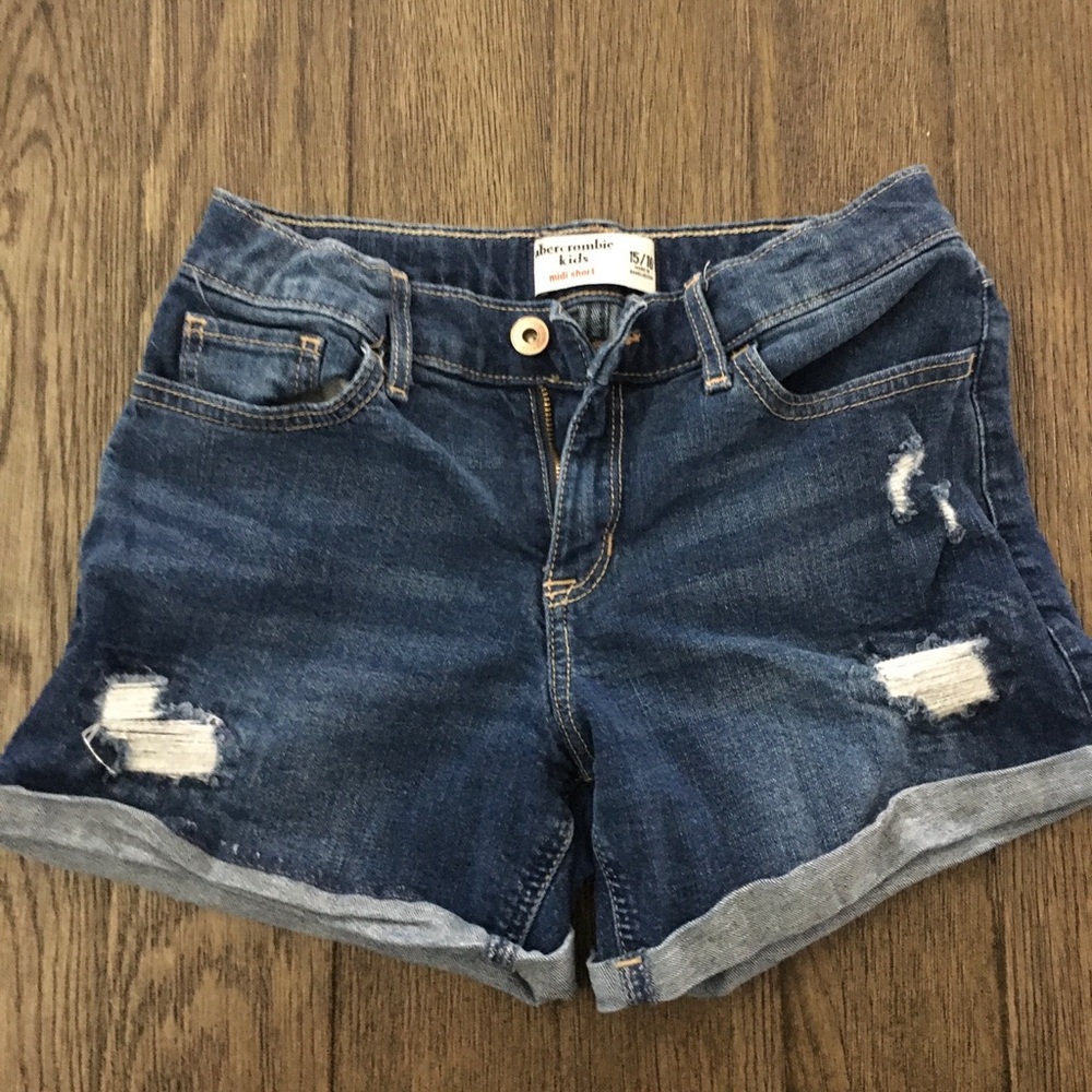 Abercrombie girls jean shorts size 15/16